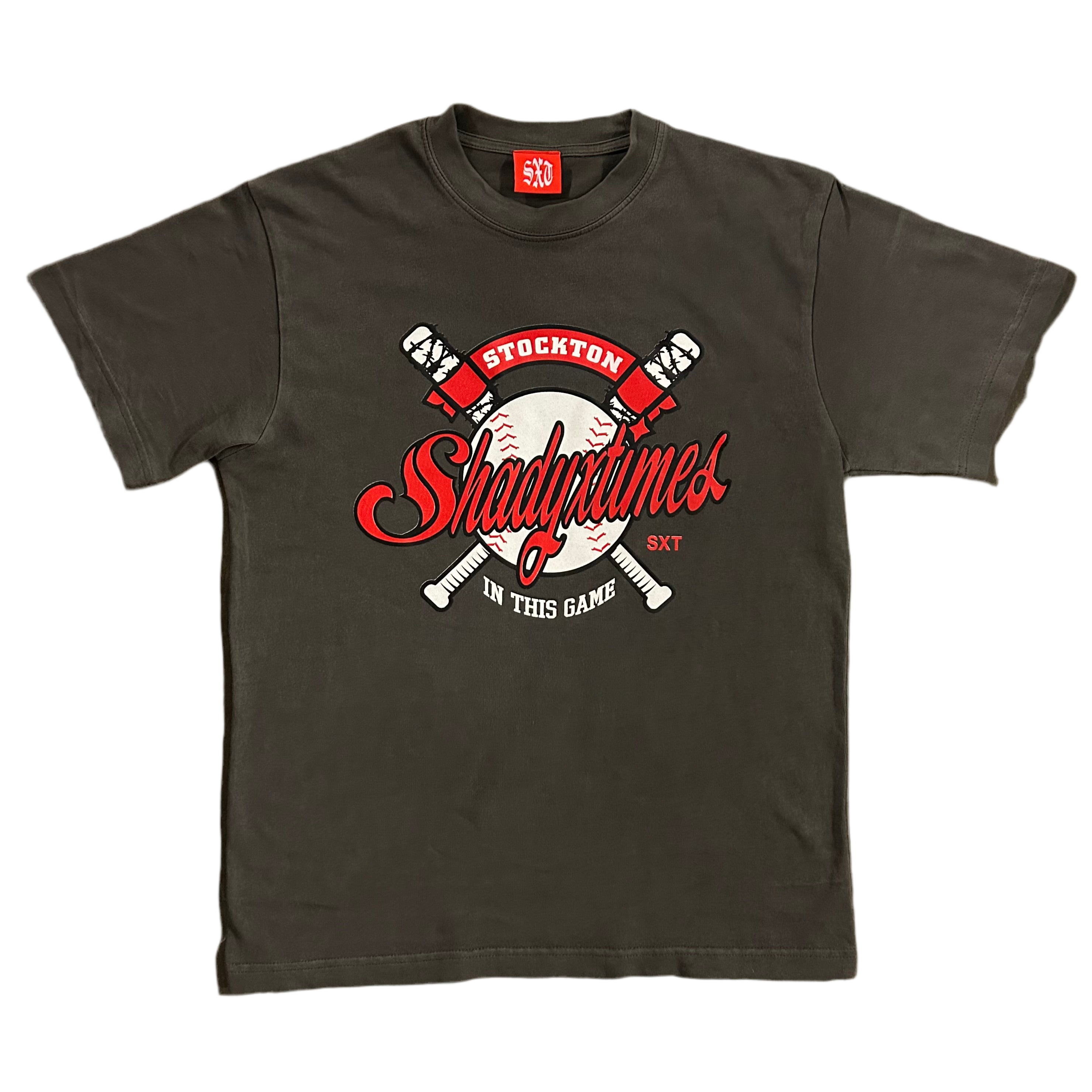 SHADY PORTS TEE - ASH BLACK