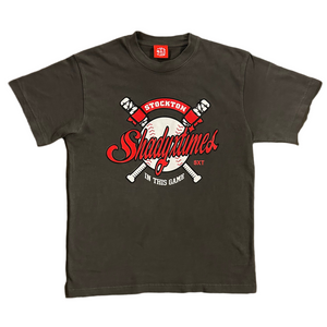 SHADY PORTS TEE - ASH BLACK